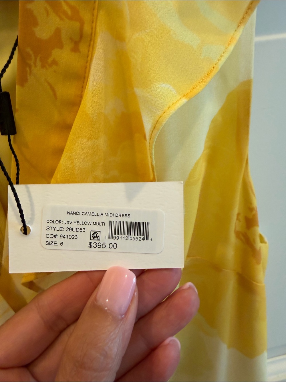 Milly Yellow Floral High-Low Ruffle Maxi Dress - Picture 6 of 8